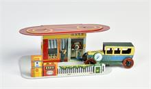 Fischer, Tankstelle mit Penny Toy Limousine