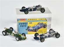 Corgi Toys, 2x Cooper Maserati & Lotus Climax