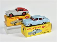 Dinky Toys, Opel Kapitan & 167 A.C.Ceca Coupe