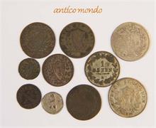 Schweiz St. Gallen, Lot von Kleinmünzen des 18. und 19. Jhd., vom Kreuzer bis zum 5 Batzen Stück