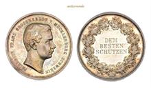 Mecklenburg Schwerin, Friedrich Franz III., 1883-1897,Silbermedaille, o.J. (1884)
