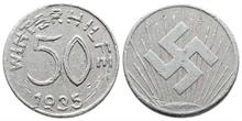 Drittes Reich, Alu-Spendenmarke zu 50 Groschen, 1935