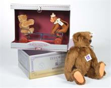 Steiff, WIWAG mit Affe 1924 (Replika 1992) + Teddy Bear 1906 (Replika)