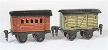 Märklin, Personenwagen 1861 + Gepäckwagen 1863