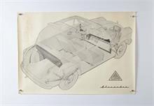 7 "Lloyd" Lehrplakate: Motor, Achse, Getriebe u.a.