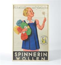 Plakat "Spinnerin Wollen"
