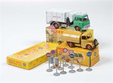 Dinky Toys, Verkehrszeichen Nr. 771, Müllwagen 252 + Müllwagen 978