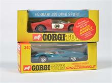 Corgi Toys, Ferrari 206 Dino Sport Nr. 344 + Chevrolet Astro 1 Nr,. 347