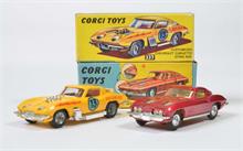 Corgi Toys, Chevrolet Corvette Sting Ray Nr. 337 + Chevrolet Corvette Sting Ray Nr.310