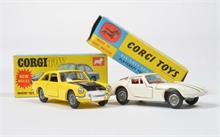 Corgi Toys, G.T. Competition Model MGC Nr. 345 + Marcos 1800 G.T. Nr. 324