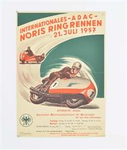 Plakat "Internationales ADAC Noris Ring Rennen" 1957
