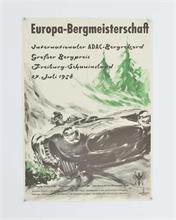Plakat ""Europa Bergmeisterschaft, Freiburg 1958"