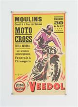 Plakat "Veedol, Moulins Moto Cross" Frankreich 1959