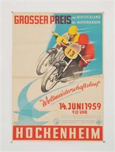 Plakat  "Grosser Preis von Deutschland, Hockenheim 1959"