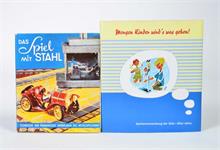 2 Bücher "Das Spiel mit Stahl" + Spielwaren Werbung