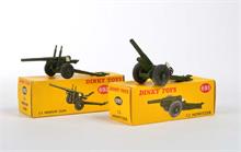 Dinky Toys, Howitzer + Medium Gun Nr. 693 + 692