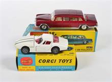 Corgi Toys, Marcos 1800 G.T. Nr. 324 + Mercedes 600 Pullmann Nr. 247