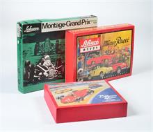 Schuco, 3x Baukasten: Micro Racer, Deluxe Collection, Grand Prix Racer