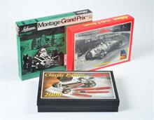 Schuco, 3x Bausatz: Classic Edition,  Studio II, Grand Prix Racer