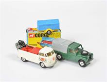Corgi Toys, Pennyburn Trailer, VW Abschleppwagen + Landrover