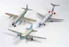 3 Flugzeuge, 2x KLM + 1x Sabena