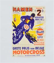 Plakat "Motocross Grote Prijs van Belgie" 1964