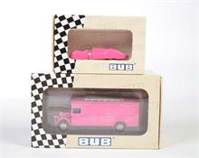 Bub, Renntransporter + Rennwagen (pink)