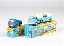 Corgi Toys, Bedford Milk Tanker (1141) weiß/blau + Jeep FC 150 Pick Up