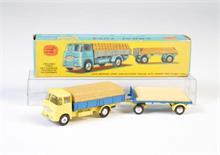 Corgi Toys, ERF Dropside Truck + Trailer mit glatten Felgen