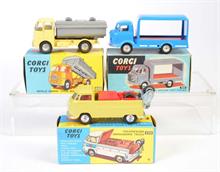 Corgi Toys, VW Breakdown Truck, Carrier Bantam Two Tonner + Neville Cement Tipper Body