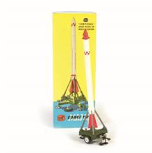 Corgi Toys, Rakete mit Abschussrampe + Zubehör