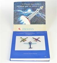 Jacques Schokolade, Sammelalbum Raumfahrt + Buch Flugzeug Sammlung Despature