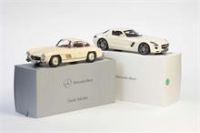 Premium Classixxs, Mercedes 300 SL elfenbein + Mercedes SLS AMG weiß