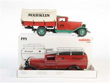 Märklin, Reichspostwagen mit original Telefonkarte + Lastwagen