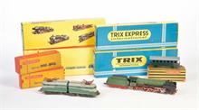 Trix, 3x Dampflok, E Lok + 3 Personenwagen
