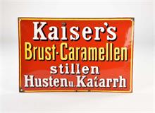 Emailleschild "Kaiser's Brust Caramellen"