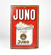 Emailleschild "Juno Zigaretten"