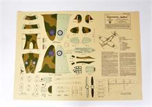 Modellbaubogen OKW,  Jagdflugzeug Spitfire