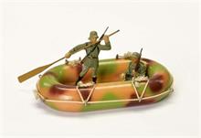 Lineol, Schlauchboot mit 2 Soldaten