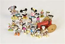 16 Micky Maus Figuren, Mickeys Tractor u.a.