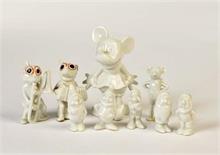 9 Disney Figuren, Weißporzellan