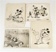 4 Micky Maus Bilder "Die lustige Palette" u.a.