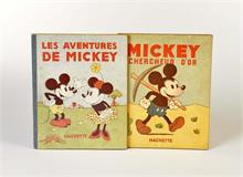 Bücher "Les Aventures de Mickey" + "Mickey Chercheur D'Or"