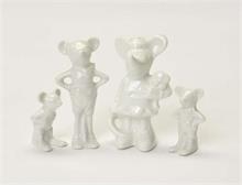 4 Micky Maus Porzellan Figuren
