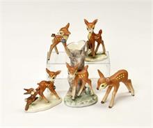 Goebel, 5 Bambi Figuren