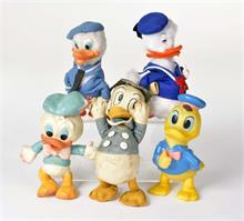 Carl u.a., 5 Donald Duck Figuren
