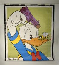 Großes Plakat "Donald schießt auf Fliege"