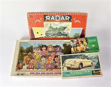 Konvolut Beatles Puzzle + 2x Porsche Bausatz + Radar Game