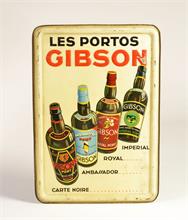 Les Portos Gibson, Blechschild