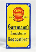 Bartmann's Landshuter Roggenbrot, Emaille-Türschild